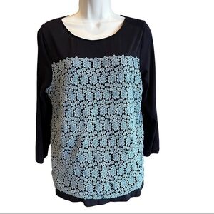 J. Crew Factory 100% Cotton Embroidered Blouse